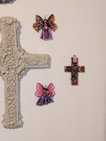 Handmade Christian Cross, Religous Home Decor, Mexican Folk Art, Oaxaca Cross Decor, Cross Decoration Wall Art