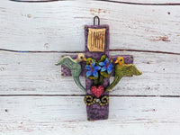 Handmade Christian Cross, Religious Home Decor, Mexican Folk Art, Oaxaca Cross Decor, Cross Decoration Wall Art