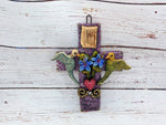 Handmade Christian Cross, Religious Home Decor, Mexican Folk Art, Oaxaca Cross Decor, Cross Decoration Wall Art