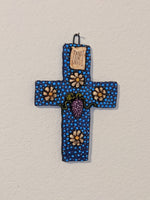 Handmade Christian Cross, Religous Home Decor, Mexican Folk Art, Oaxaca Cross Decor, Cross Decoration Wall Art