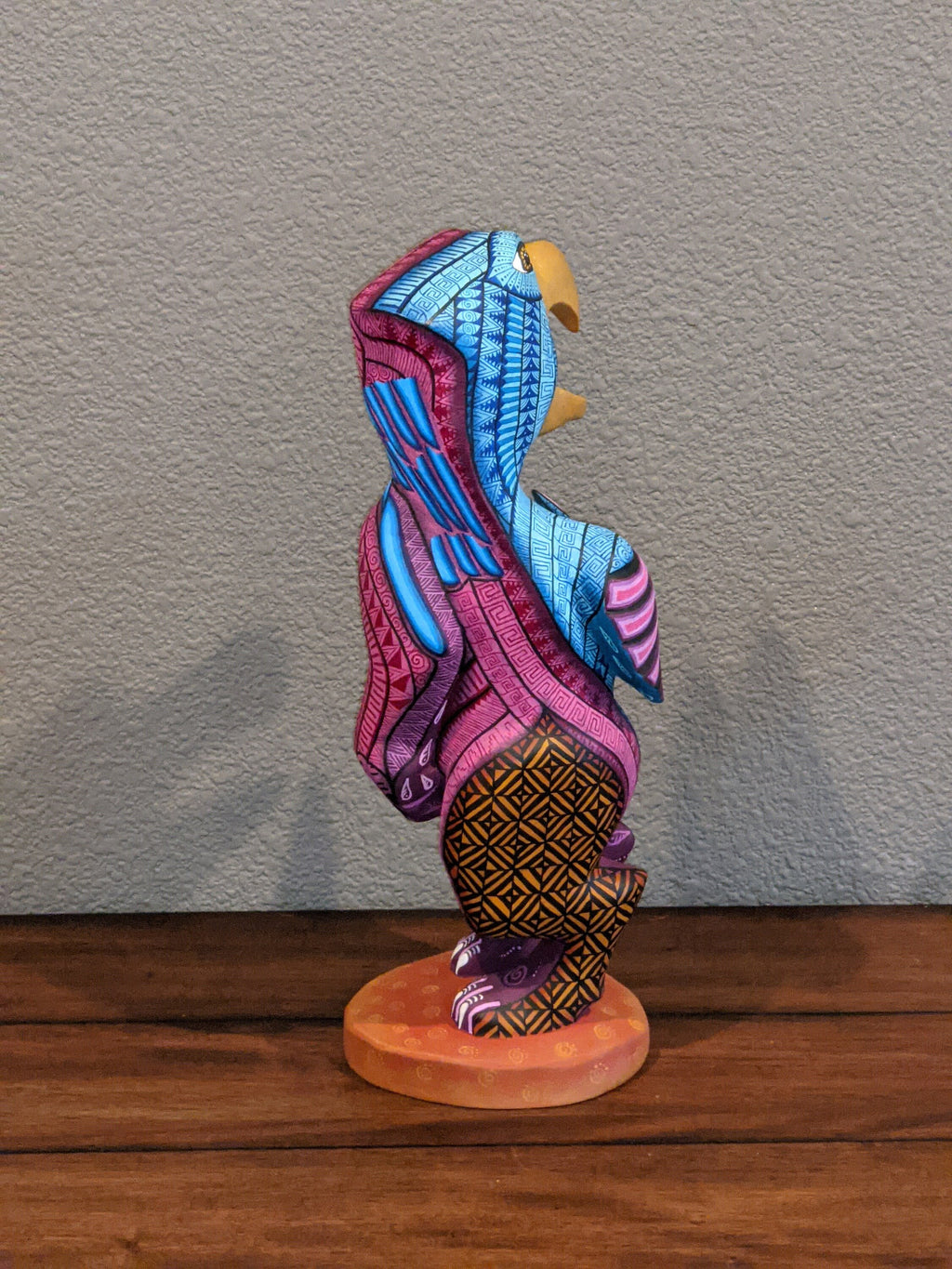 Eagle Fusion Alebrije Figurine, Handmade Home Decor, Folk Art from Oaxaca Mexico, Original Wood Sculpture, Unique Carved Animal Eagle Statue