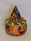 Pumpkin Halloween Talavera Pottery, Decorative Pumpkin, Handmade Mexican Talavera Art, Fall Garden Decor, Talavera Halloween Decor, Large