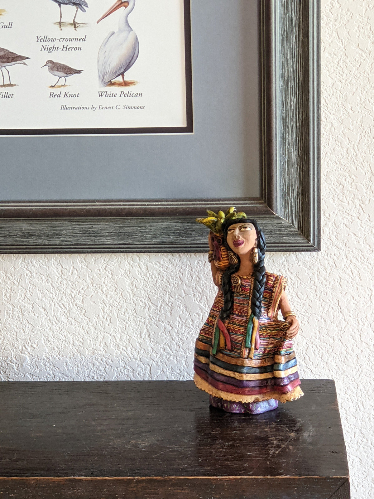 Pineapple Vendor, Gorgeous Woman Figurine, Mexican Folk Art, Original Oaxacan Handmade Art, Collectible Home Decor, Beautiful Clay Sculpture