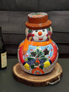 Frosty the Snowman Christmas Home Decor, Colorful Talavera Pottery, Indoor Outdoor Ceramic Decoration, Table Decor, Handmade in Mexico