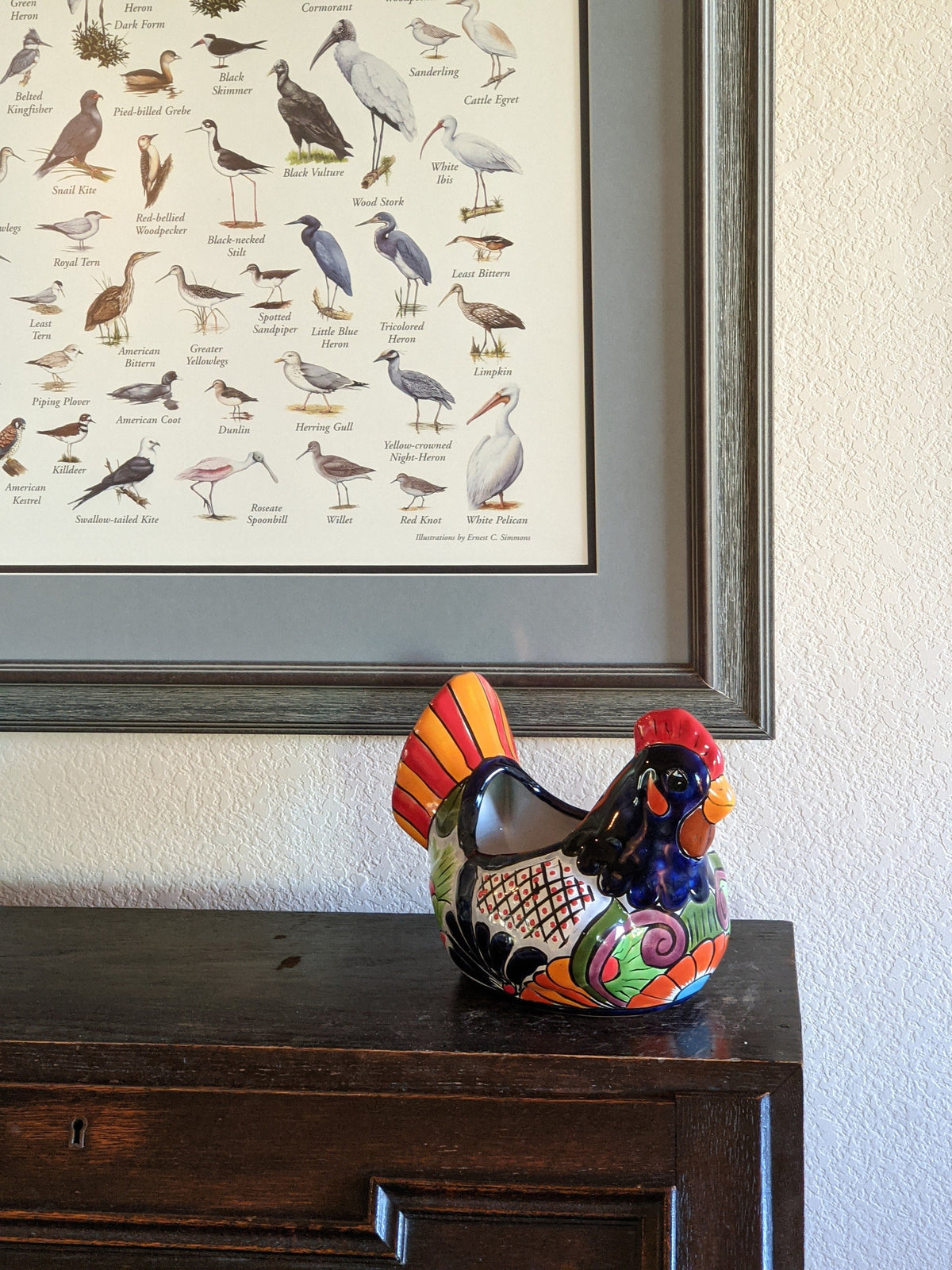 Chicken Flower Pot, Ceramic Talavera Planter, Handmade Mexican Pottery, Indoor Planter, Outdoor Pot, Colorful Home Décor, Small Planter Pot