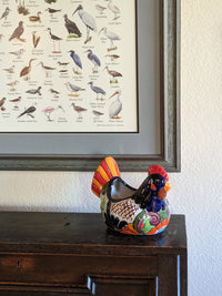 Chicken Flower Pot, Ceramic Talavera Planter, Handmade Mexican Pottery, Indoor Planter, Outdoor Pot, Colorful Home Décor, Small Planter Pot