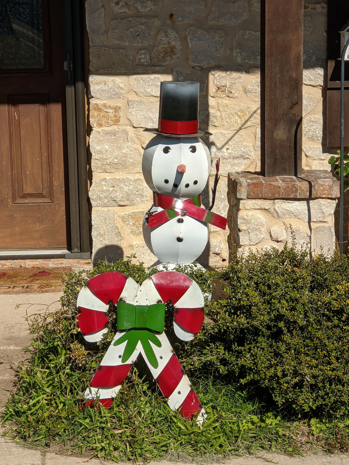 Christmas Candy Canes, Outdoor Christmas Decoration, Christmas Yard Art, Metal Candy Cane Christmas Decor, Outdoor Yard or Porch Decor