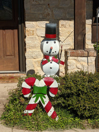 Christmas Candy Canes, Outdoor Christmas Decoration, Christmas Yard Art, Metal Candy Cane Christmas Decor, Outdoor Yard or Porch Decor