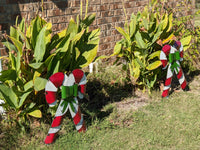 Christmas Candy Canes, Outdoor Christmas Decoration, Christmas Yard Art, Metal Candy Cane Christmas Decor, Outdoor Yard or Porch Decor