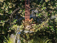 Heart Shaped Hanging Basket Garden Decor, Plant Hanger for Yard or Home, Hand Forged Metal Yard Art Basket for Succulents, Plants or Flowers