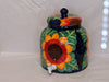 Sunflower Beverage Pitcher, Handmade Talavera Pottery, Large Pitcher for Water, Lemonade, Drinks, Juice, Home Barware Party Pitcher, Mexican