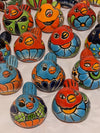 Little Birdie Home Decor, Colorful Small Bird Figurines, Mexican Talvera Pottery  [You Will be Shipped a Random Bird Pattern]