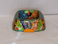 Ceramic Dog Dish, Talavera Pottery, Gorgeous Pet Food Bowl, Mexican Dog Bowl, Hand Painted Dog Lover Home Decor or Gift, Medium Sized Dogs