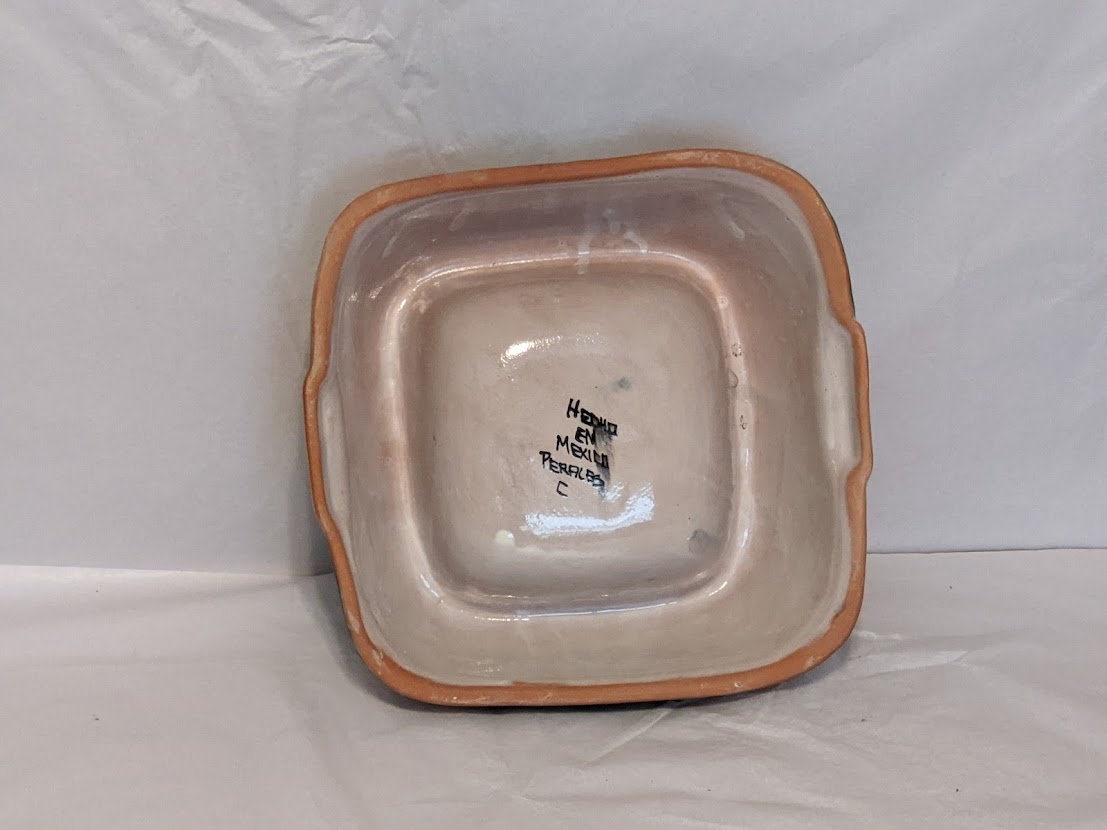 Ceramic Dog Dish, Talavera Pottery, Gorgeous Pet Food Bowl, Mexican Dog Bowl, Hand Painted Dog Lover Home Decor or Gift, Medium Sized Dogs
