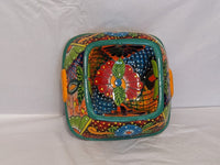 Ceramic Dog Dish, Talavera Pottery, Gorgeous Pet Food Bowl, Mexican Dog Bowl, Hand Painted Dog Lover Home Decor or Gift, Medium Sized Dogs