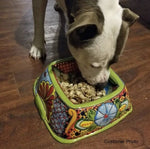 Ceramic Dog Dish, Talavera Pottery, Gorgeous Pet Food Bowl, Mexican Dog Bowl, Hand Painted Dog Lover Home Decor or Gift, Medium Sized Dogs