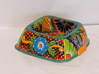 Ceramic Dog Dish, Talavera Pottery, Gorgeous Pet Food Bowl, Mexican Dog Bowl, Hand Painted Dog Lover Home Decor or Gift, Medium Sized Dogs