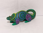 Iguana Alebrije Figurine, Handmade Home Decor, Folk Art from Oaxaca Mexico, Original Wood Sculpture, Unique Carved Animal Iguana Statue