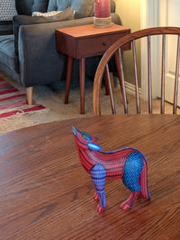 Coyote Alebrije Figurine, Handmade Home Decor, Folk Art from Oaxaca Mexico, Original Wood Sculpture, Carved Animals, Unique Coyote Statue
