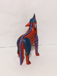 Coyote Alebrije Figurine, Handmade Home Decor, Folk Art from Oaxaca Mexico, Original Wood Sculpture, Carved Animals, Unique Coyote Statue