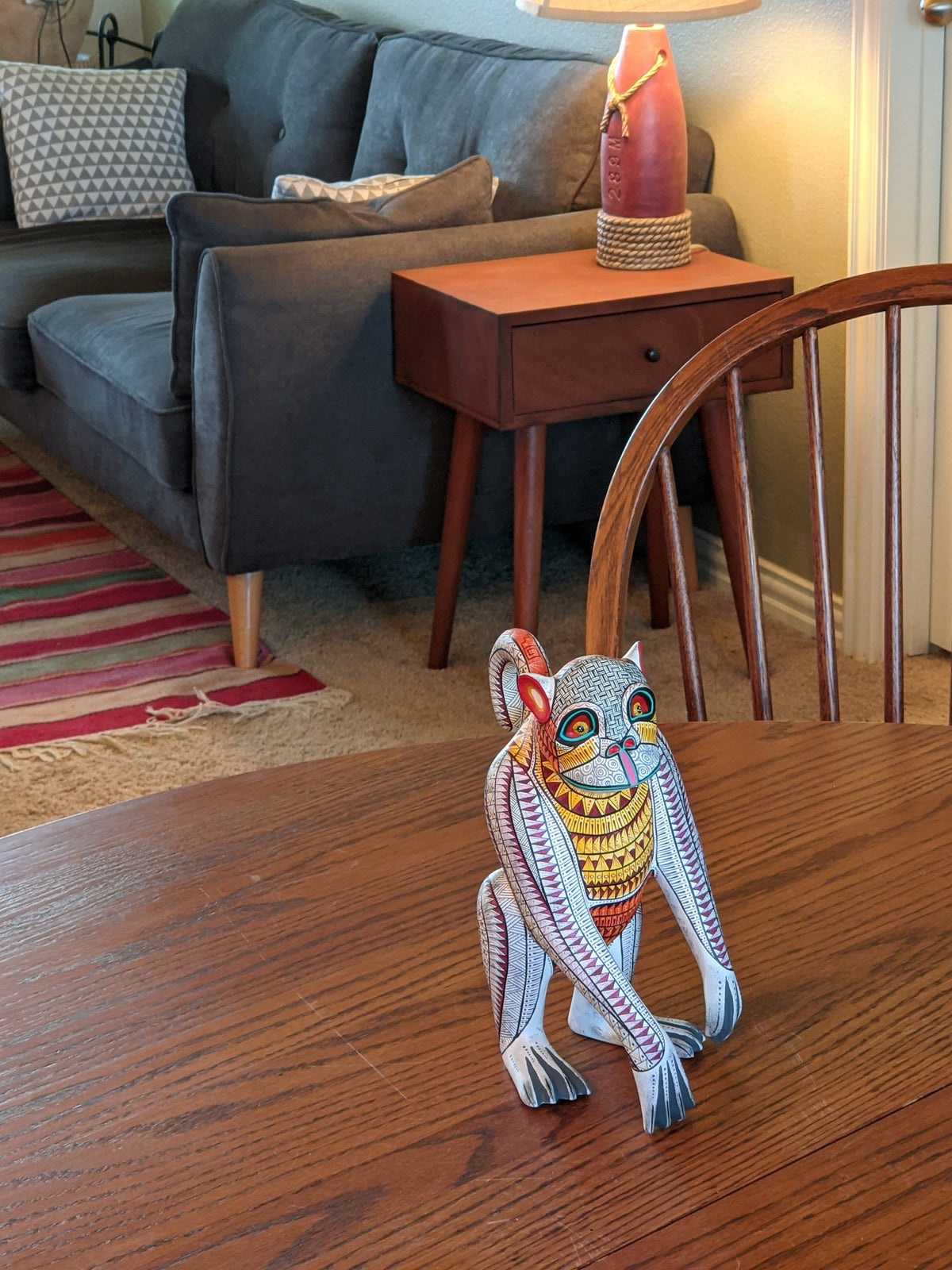 Monkey Alebrije Figurine, Handmade Home Decor, Folk Art from Oaxaca Mexico, Original Wood Sculpture, Carved Animals, Unique Monkey Gift