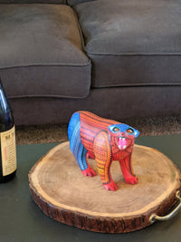 Bear Alebrije Figurine, Handmade Home Decor, Folk Art from Oaxaca Mexico, Original Wood Sculpture, Carved Animals, Unique Bear Statue Gift
