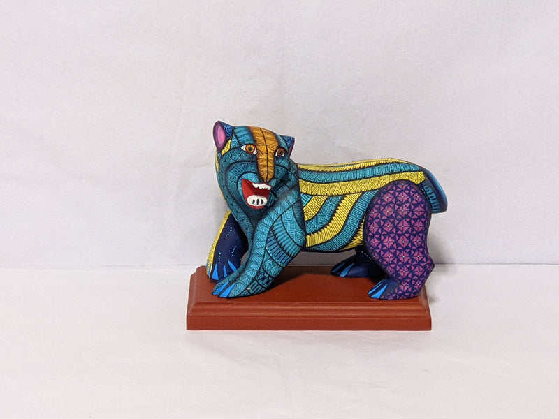 Bear Alebrije Figurine, Handmade Home Decor, Folk Art from Oaxaca Mexico, Original Wood Sculpture, Carved Animals, Unique Bear Statue Gift