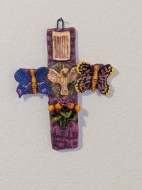 Cross Wall Decor, Mexico Art, Religious Home Decor, Mexico Folk Art - Handmade Wall Cross from Oaxaca, Cross Decor, Christian Wall Art
