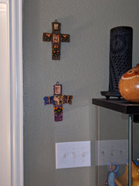 Cross Wall Decor, Mexico Art, Religious Home Decor, Mexico Folk Art - Handmade Wall Cross from Oaxaca, Cross Decor, Christian Wall Art