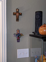 Handmade Christian Cross, Religious Home Decor, Mexican Folk Art, Oaxaca Cross Decor, Cross Decoration Wall Art