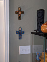 Handmade Christian Cross, Religous Home Decor, Mexican Folk Art, Oaxaca Cross Decor, Cross Decoration Wall Art