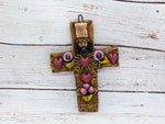 Handmade Christian Cross, Religous Home Decor, Mexican Folk Art, Oaxaca Cross Decor, Cross Decoration Wall Art