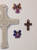 Handmade Christian Cross, Religous Home Decor, Mexican Folk Art, Oaxaca Cross Decor, Cross Decoration Wall Art