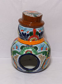 Frosty the Snowman Christmas Home Decor, Colorful Talavera Pottery, Indoor Outdoor Ceramic Decoration, Table Decor, Handmade in Mexico