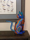 Cat Fusion Alebrije Figurine, Handmade Home Decor, Folk Art from Oaxaca Mexico, Original Wood Sculpture, Carved Animals, Unique Cat Statue