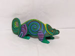 Iguana Alebrije Figurine, Handmade Home Decor, Folk Art from Oaxaca Mexico, Original Wood Sculpture, Unique Carved Animal Iguana Statue