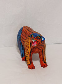Bear Alebrije Figurine, Handmade Home Decor, Folk Art from Oaxaca Mexico, Original Wood Sculpture, Carved Animals, Unique Bear Statue Gift