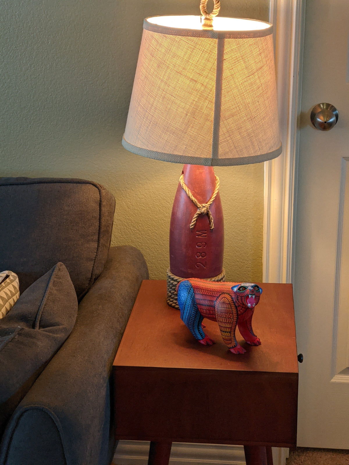 Bear Alebrije Figurine, Handmade Home Decor, Folk Art from Oaxaca Mexico, Original Wood Sculpture, Carved Animals, Unique Bear Statue Gift