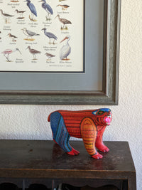 Bear Alebrije Figurine, Handmade Home Decor, Folk Art from Oaxaca Mexico, Original Wood Sculpture, Carved Animals, Unique Bear Statue Gift