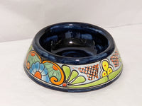 Dog Bowl - Ceramic Talavera Pottery, Colorful Dog Food Bowl, Pet Bowls from Mexico, Dog Dishes, Hand Painted Dog Lover Gift, Free S/H