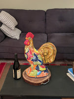 Rooster Statue Kitchen Decor, Talavera Pottery, Mexican Home Decor, Handmade Rooster Figurine, Indoor Outdoor, Large Decorative Rooster