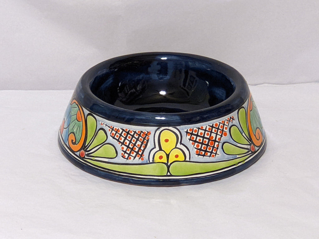 Dog Bowl - Ceramic Talavera Pottery, Colorful Dog Food Bowl, Pet Bowls from Mexico, Dog Dishes, Hand Painted Dog Lover Gift, Free S/H