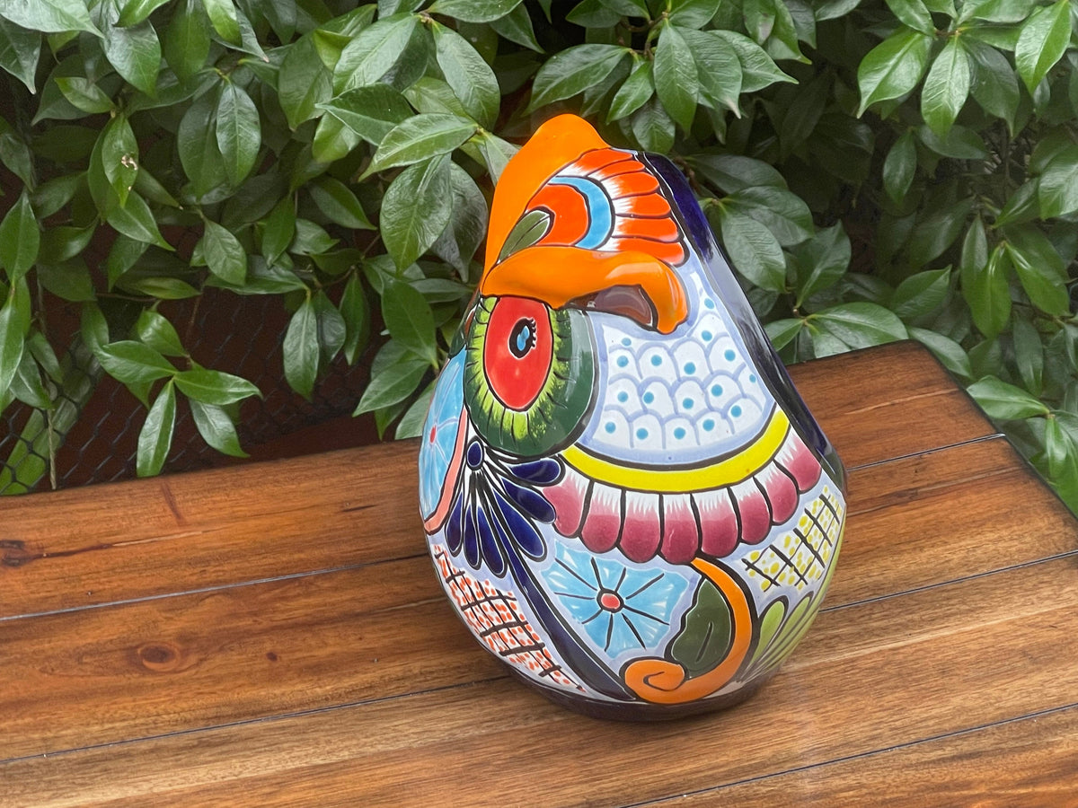 Owl Flower Pot, Talavera Ceramic Planter, Handmade  Pottery, Outdoor Garden Decor, Indoor Planter Home Decor, Unique Gift for Birders