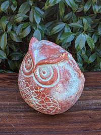 Owl Planter Pot - Clay Flower Pot, Handmade Mexican Pottery, Indoor Planter, Outdoor Garden Decor, Small Planter Pot, Unique Yard Art Gift