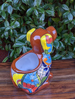 Cute Dog Flower Pot, Talavera Planter, Dog Decor, Flower Pots Outdoor, Dog Decorations, Handmade Mexican Talavera Pottery, Cute Dog Gifts