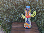 Saguaro Cactus Decor, Mexican Talavera Pottery, Cactus Room Decor - Bedroom, Bathroom, Cactus Decorations, Unique Gift