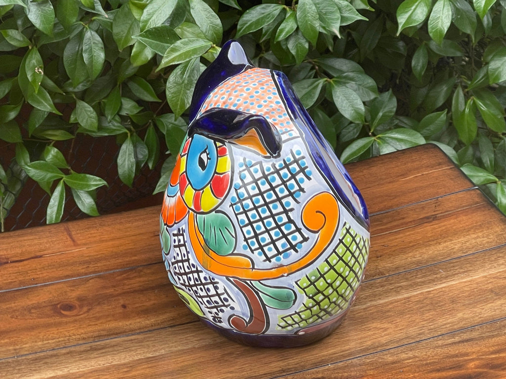 Owl Flower Pot, Talavera Ceramic Planter, Handmade  Pottery, Outdoor Garden Decor, Indoor Planter Home Decor, Unique Gift for Owl Lovers