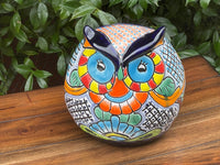 Owl Flower Pot, Talavera Ceramic Planter, Handmade  Pottery, Outdoor Garden Decor, Indoor Planter Home Decor, Unique Gift for Owl Lovers