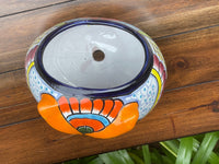 Owl Flower Pot, Talavera Ceramic Planter, Handmade  Pottery, Outdoor Garden Decor, Indoor Planter Home Decor, Unique Gift for Birders