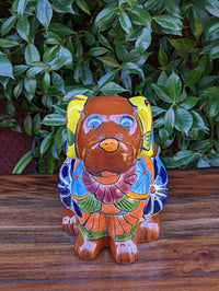 Cute Dog Flower Pot, Talavera Planter, Dog Decor, Flower Pots Outdoor, Dog Decorations, Handmade Mexican Talavera Pottery, Cute Dog Gifts